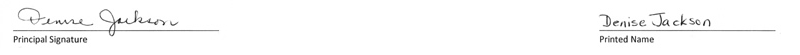 Principal Signature