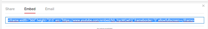 embed code