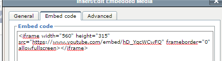 paste embed code